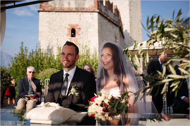 Civil ceremony in Malcesine Castle