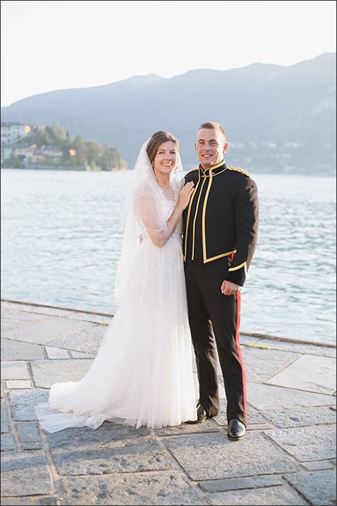 Military wedding Lake Orta Italy