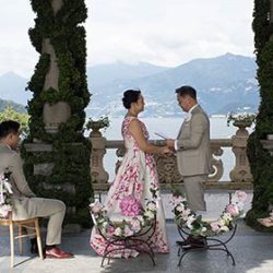 An intimate vow renewal on Lake Como