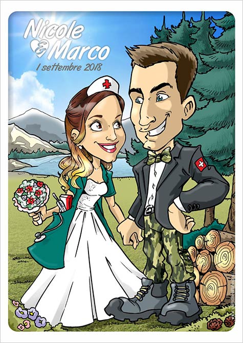 caricatured-portrait-wedding-italy