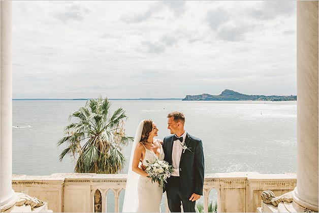 Wedding ceremony on Garda Island (Isola del Garda)