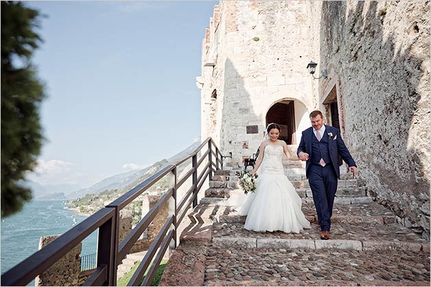 Wedding ceremony at Malcesine Castle