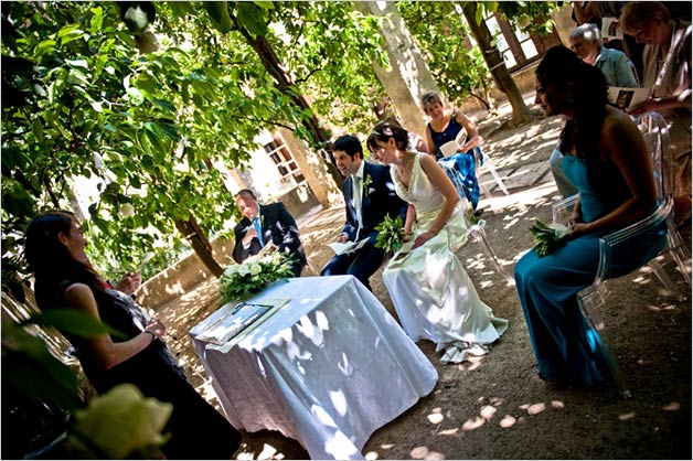 Lemon grove wedding ceremony in Torri del Benaco