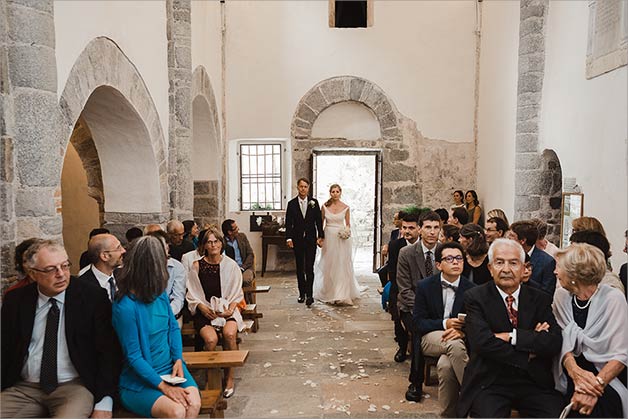 Catholic Ceremony in an ancient Church above Lake Maggiore