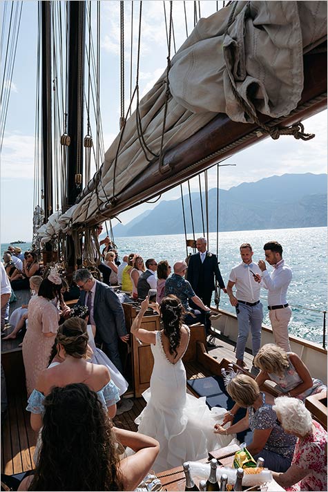 Wedding cruise on Lake Garda