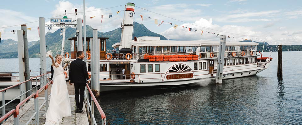 Wedding Reception on a Vintage ferry boat on Lake Maggiore