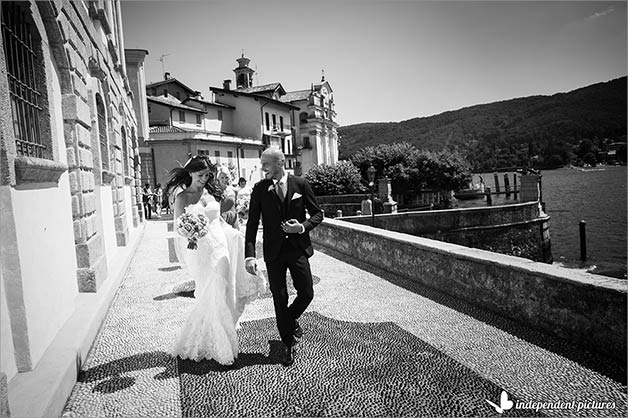 wedding at church of Isola Bella