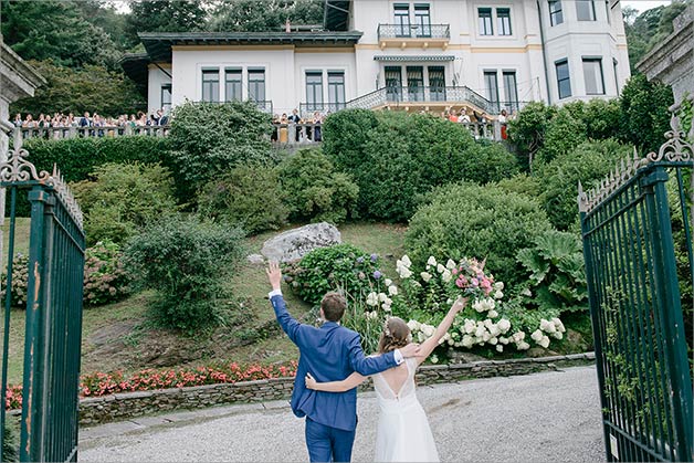 Outdoor wedding reception Villa Claudia lake Maggiore