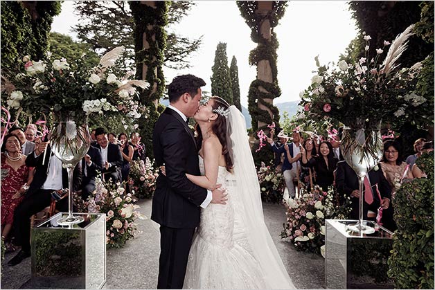 Wedding ceremony at Villa del Balbianello