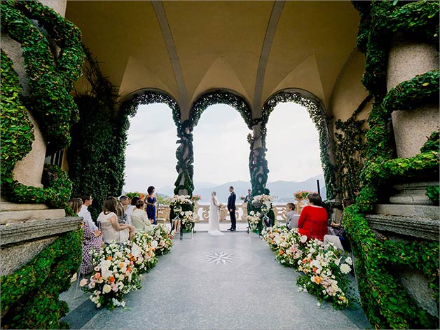 Wedding ceremony in Villa del Balbianello
