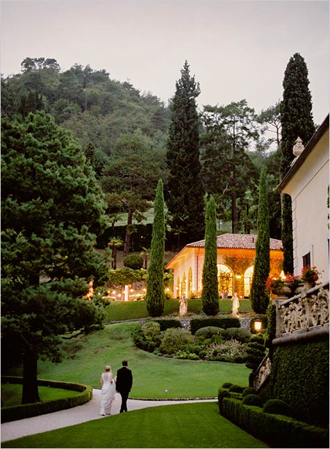Wedding dinner in Villa del Balbianello