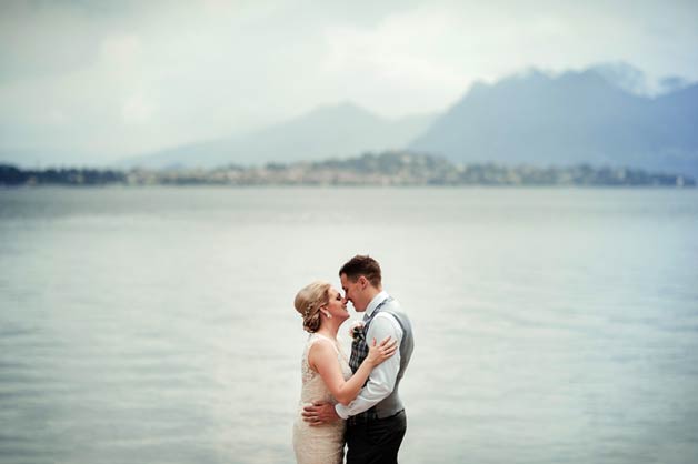 outdoor wedding ceremony on Lake Maggiore