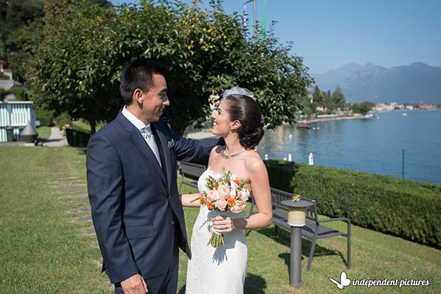Outdoor Wedding Reception by Lake Maggiore Shores