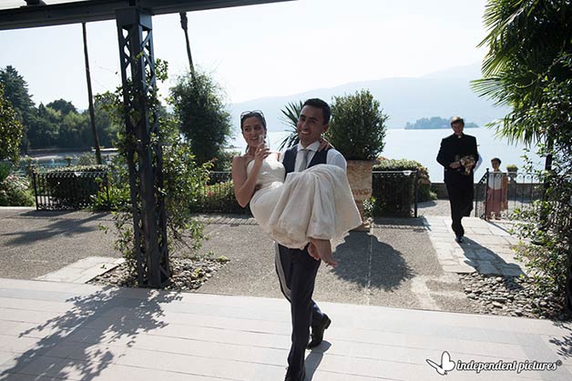 Outdoor Wedding Reception by Lake Maggiore Shores