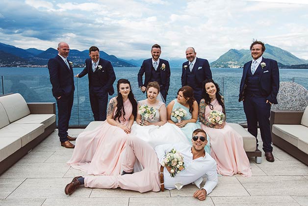 chic wedding on Pescatori Island