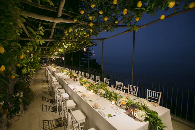 Lemon themed wedding in Italy