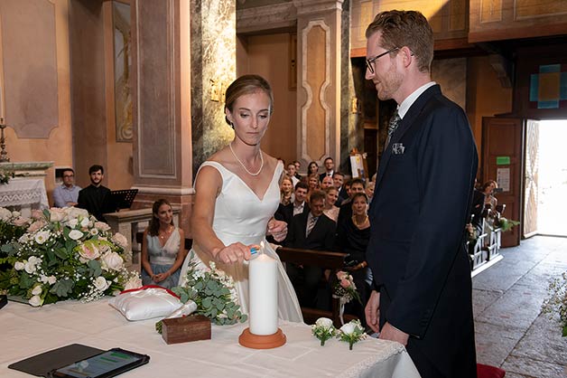 Ceremony in Feriolo church on Lake Maggiore