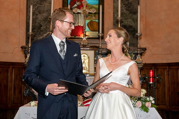 Ceremony in Feriolo church on Lake Maggiore