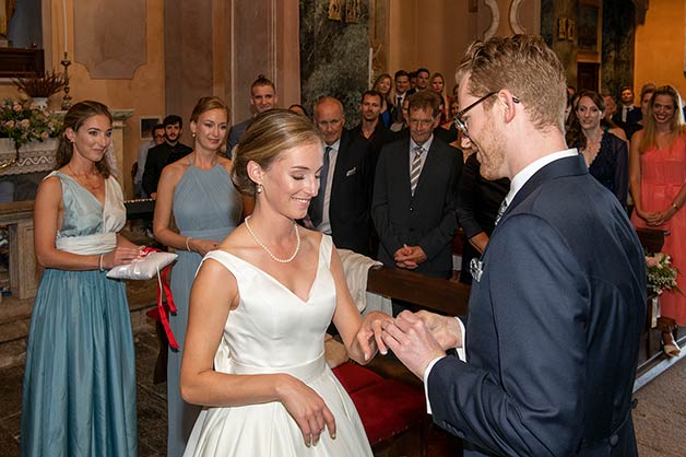 Ceremony in Feriolo church on Lake Maggiore