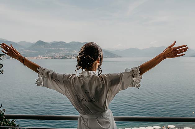 getting married overlooking Lake Maggiore