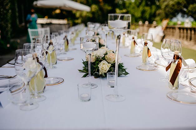 Imperial Table for a reception overlooking Lake Maggiore