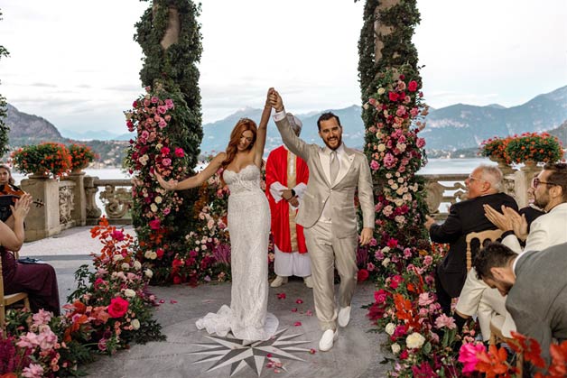 emotional ceremony at Villa del Balbianello