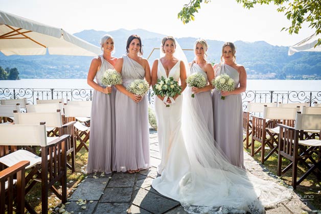 romantic ceremony by the shores of Lake Orta