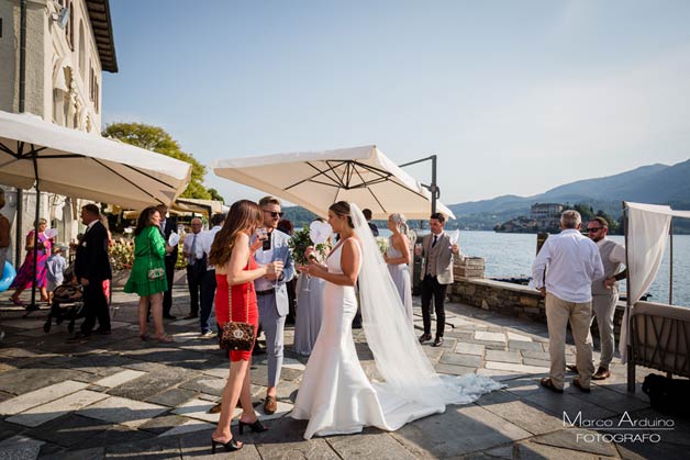 Outdoor reception overlooking St. Julius Island