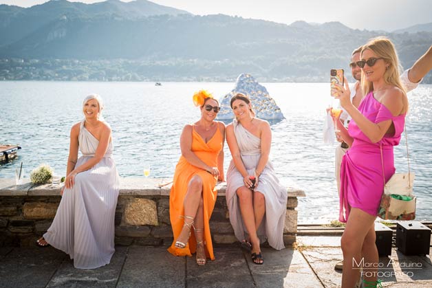 Outdoor reception overlooking St. Julius Island