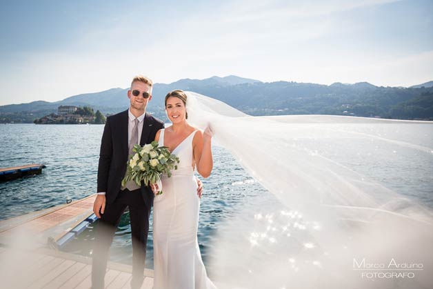 Outdoor reception overlooking St. Julius Island