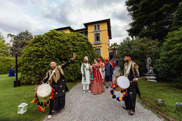 Indian Wedding reception at Villa Rusconi Clerici