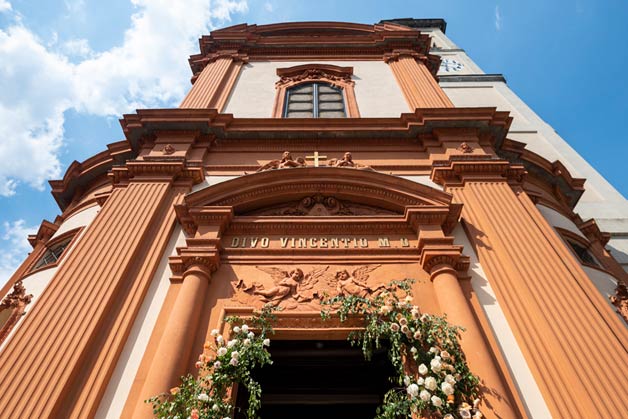 ceremony in Lake Como church