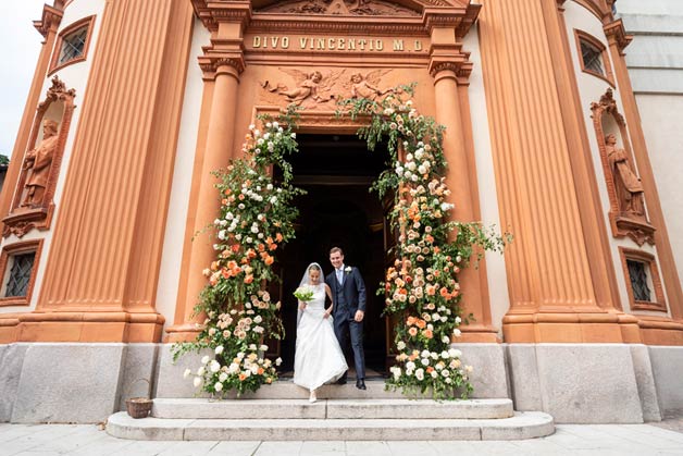 ceremony in Lake Como church