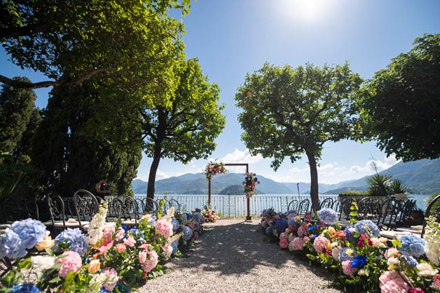 wedding ceremony in Villa Cipressi, lake Como