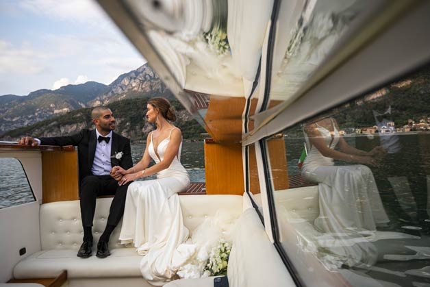 wedding photos on Lake Como