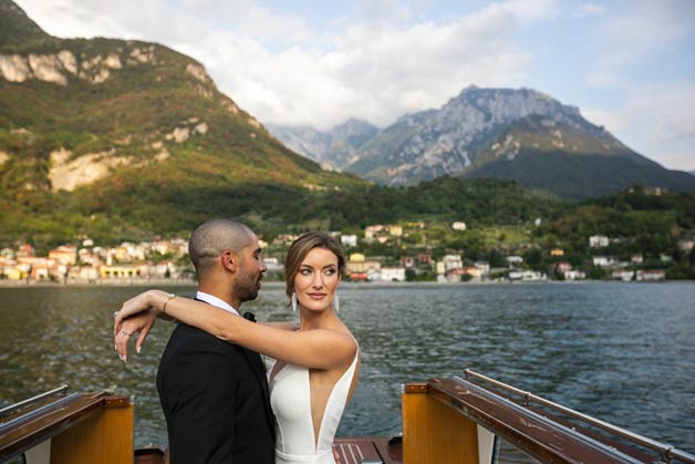 wedding photos on Lake Como