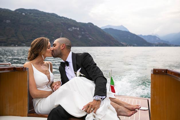 wedding photos on Lake Como