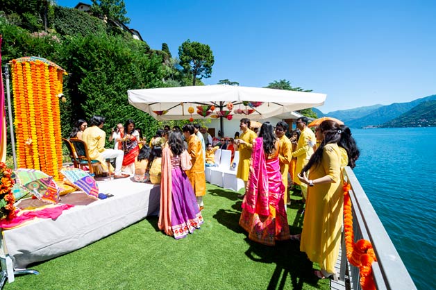 indian wedding at Villa Flori Lake Como