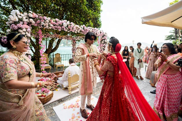 indian wedding at Villa Flori Lake Como