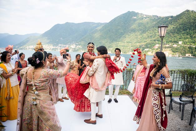 indian wedding at Villa Flori Lake Como