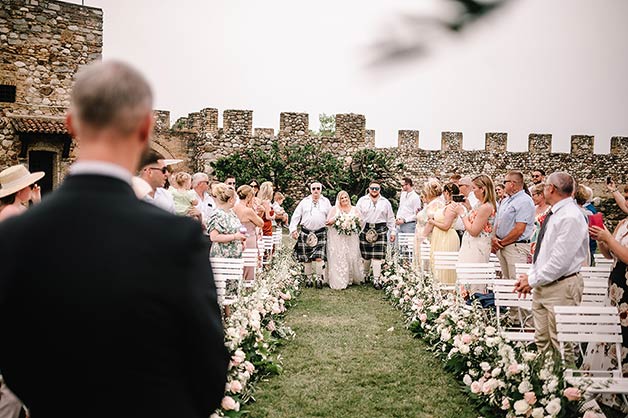 Scottish wedding ceremony at Lake Garda