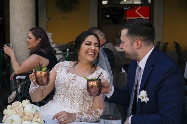 Wedding Photos and toast
