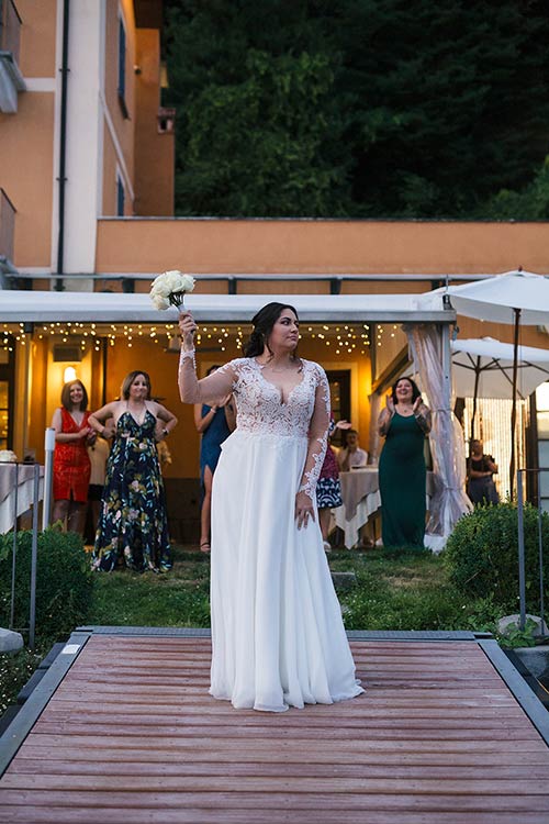 wedding reception by the Lake Orta shores