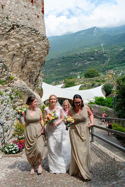 After a short walk up the hill, the small group made their entrance on the tower of the Castle