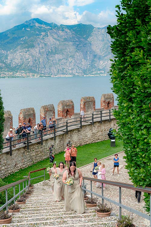 After a short walk up the hill, the small group made their entrance on the tower of the Castle