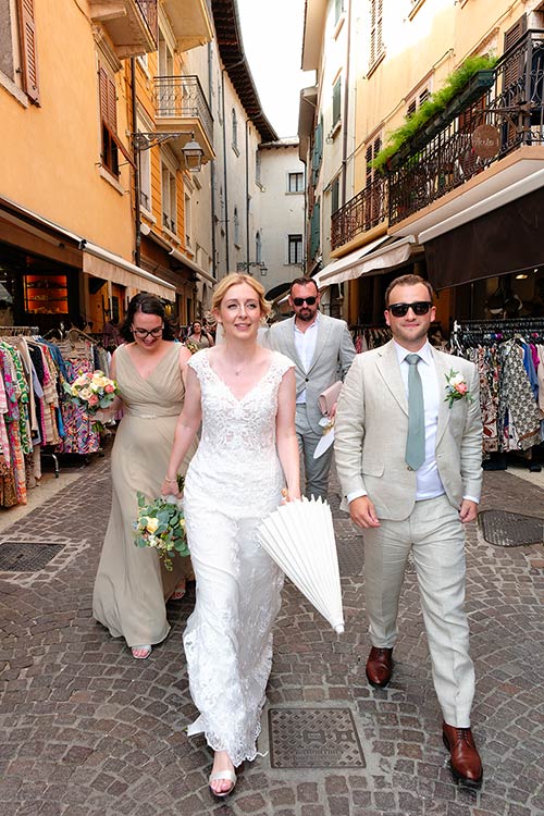 walking along the village's narrow streets