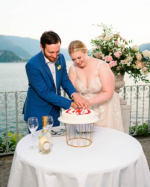 romantic reception on Lake Como