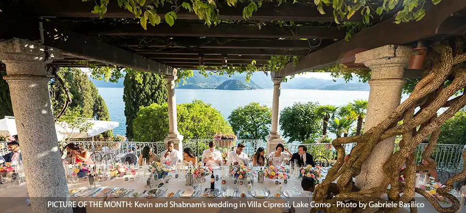 wedding reception at Villa Cipressi Lake Como