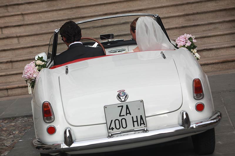 vintage car hire wedding Villa Muggia Lake Maggiore