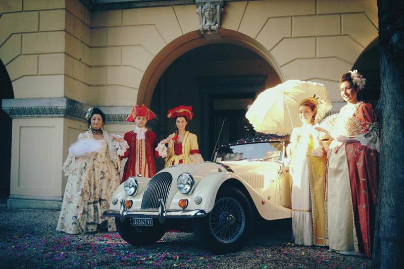 vintage car hire wedding Lake Como